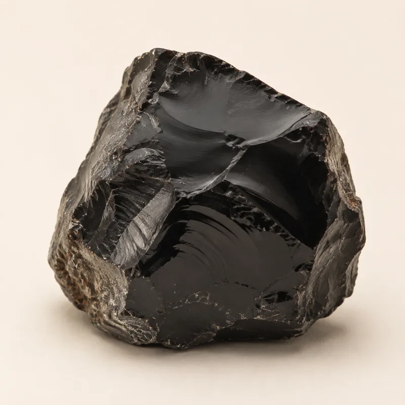Obsidyen ham taş görünümü